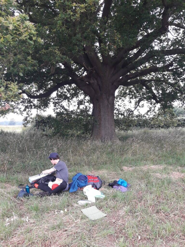 Tea under the old oak tree, Boudicca Way