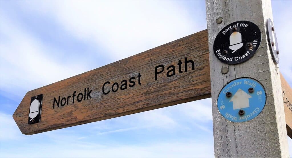 Norfolk Coast Path sign.